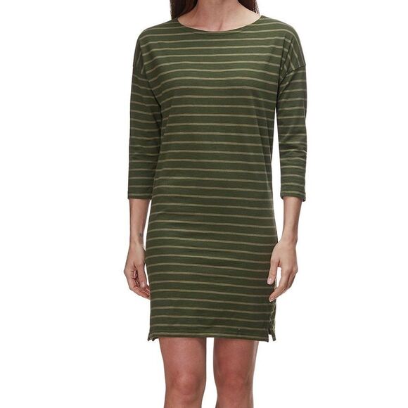 Patagonia W's Seatoller Dress Green Stripe L - Picture 1 of 6